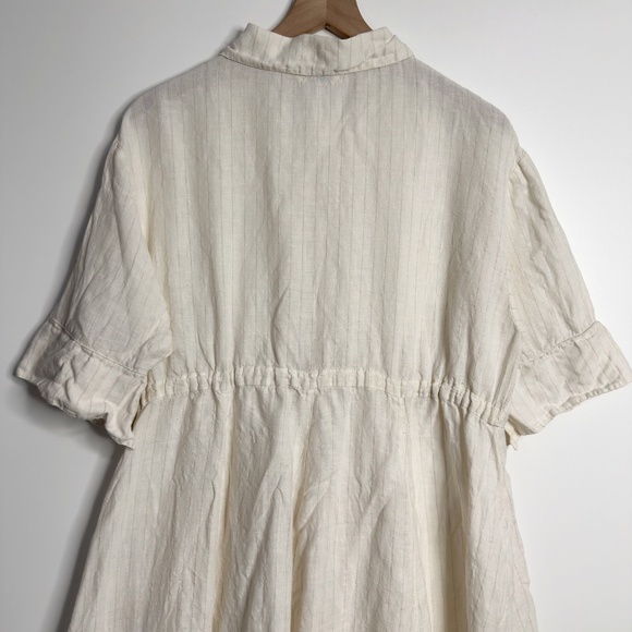 KRISTA LARSON Linen Striped Shirt Dress - Picture 9 of 12